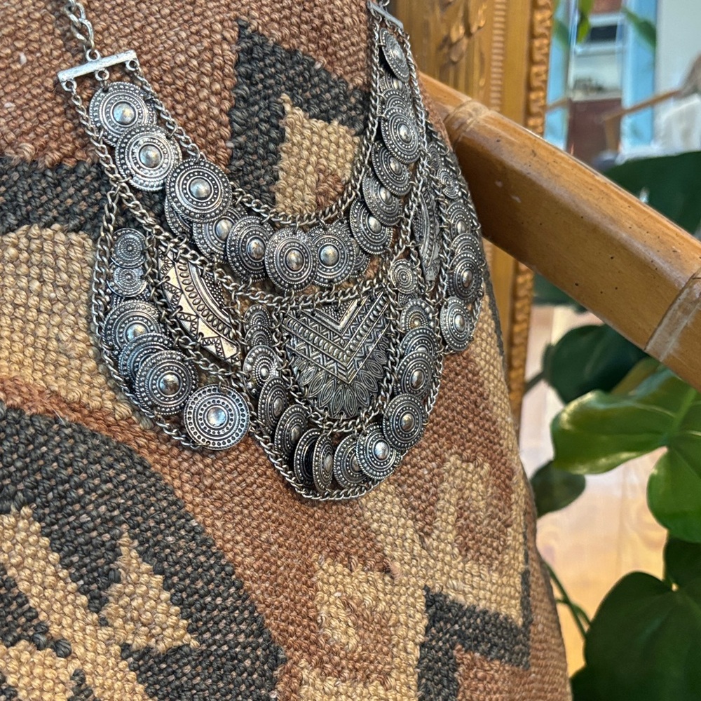 Silver Statement Necklace - image 5